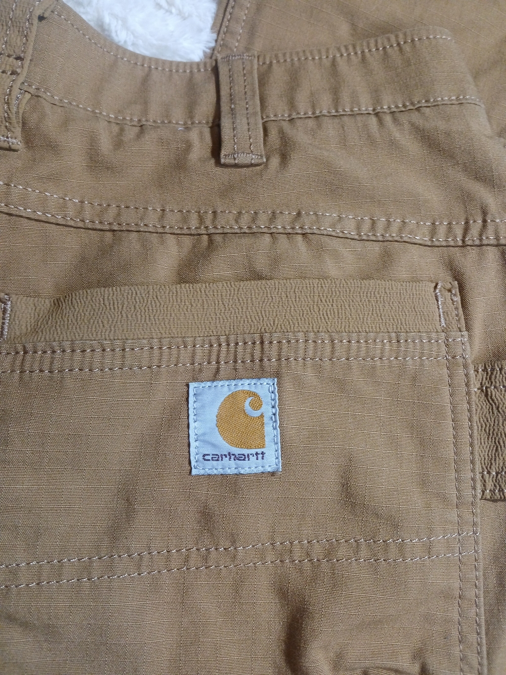 Carhartt Mens Rugged Flex Steel Double Front Pants Camel Brown Size 32 × 32 - Picture 3 of 11